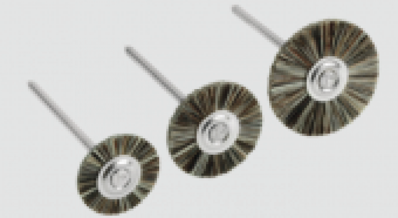 MINIATURBÜRSTEN, BORSTE EXTRAHART  – montiert für das Handstück. VE12St.17-19-21-23-25mm