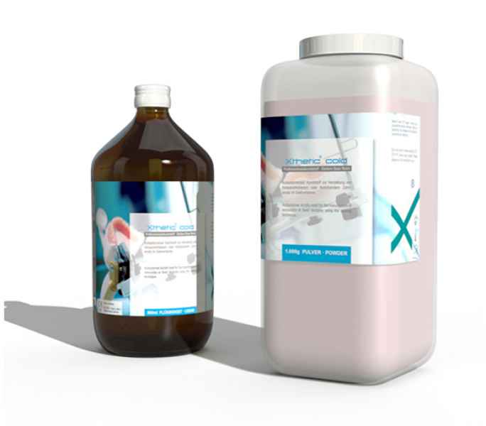 Xthetic® cold Prothesenkunststoff, Autopolymerisat  ohne Flüssigkeit.