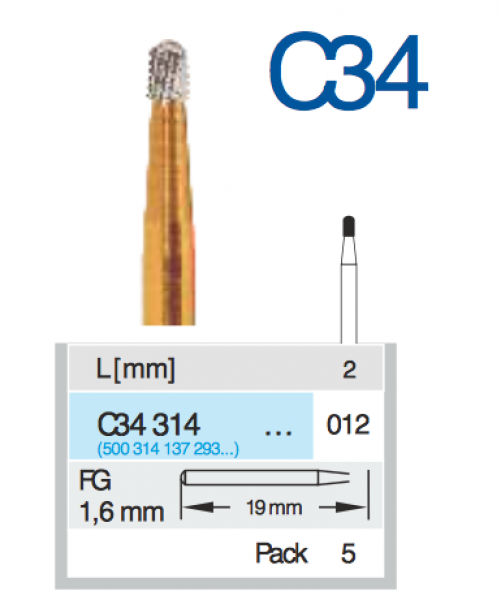 Hartmetallkronentrenner für Zahnärzte Inh. 5St
