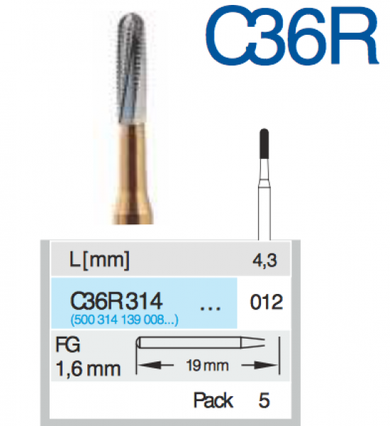 Hartmetallkronentrenner für Zahnärzte Inh. 5 St