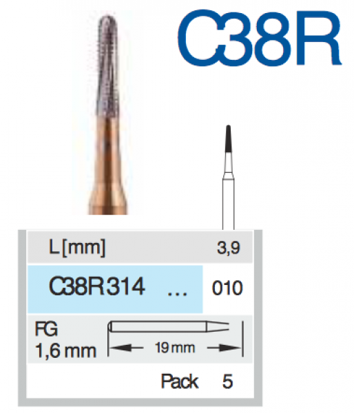 Hartmetallkronentrenner für Zahnärzte Inh 5St