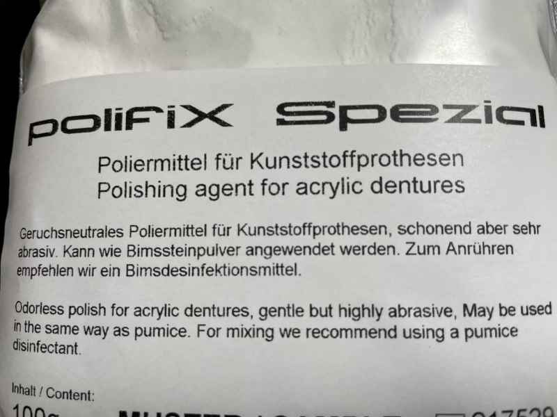 polifiX® spezial -Poliermittel für Kunststoffprothesen Inh. 2.000g.